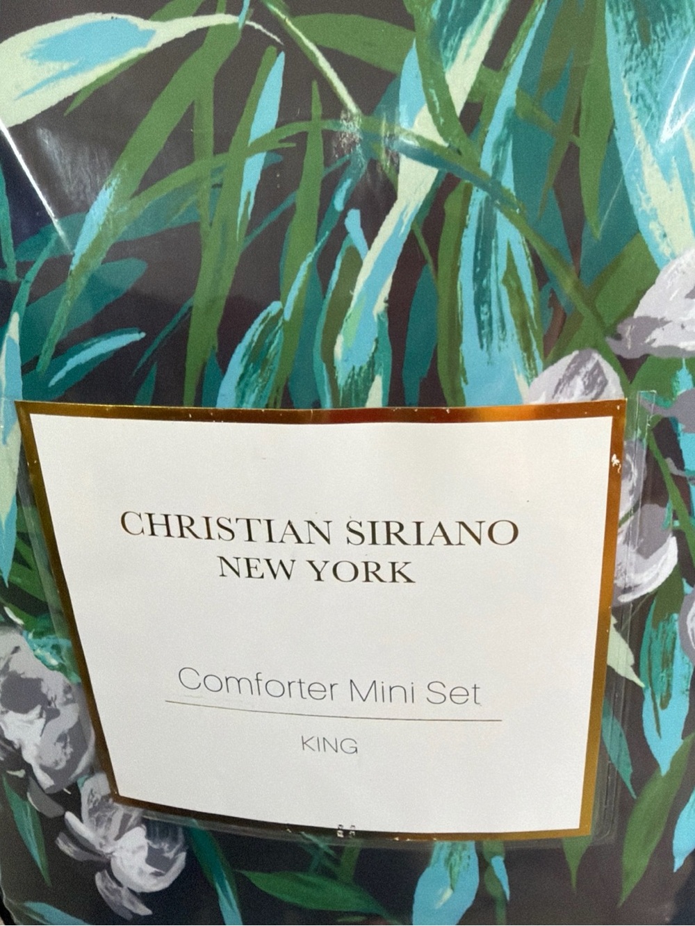 Christian Siriano New Floral Comforter Mini Set - King Size Shams + Comforter - Picture 5 of 5